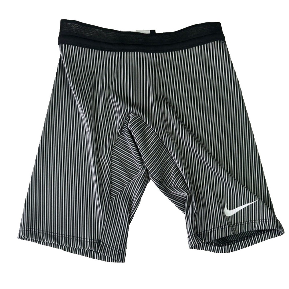 Nike Pro Elite Racing Half Tights Shorts Black White USA Size S Women AO8487-010
